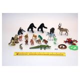 Group lot of toy animals, mostly plastic