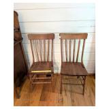 (2) Vintage Wooden Chairs