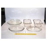 Group lot of Clear Glass Bakeware including (4)