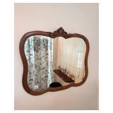 Vintage Wood Framed Mirror