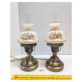 Pair of Small table lamps, untested; approx. 12