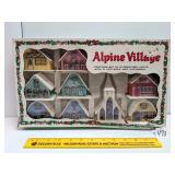 Vintage Alpine Village, set of plastic houses