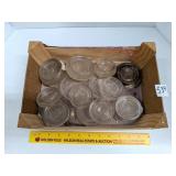 Group lot of glass furniture coasters     Located