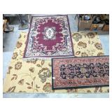 (2) Area rugs & a long runner, largest is approx.
