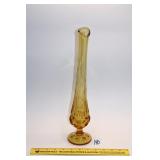 Vintage Amber Glass Bud Vase