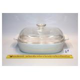 Corningware White Skillet / Baking Dish w/ lid