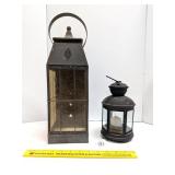 (2) Candle Lanterns; tallest is approx. 17 in T