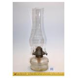 Vintage Clear Glass Oil Lamp w/ metal holder
