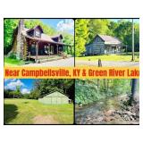 Log Home on 3.91 AC +- w/Barn, Creek & Bldg!