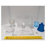 Group of glassware including candle holders