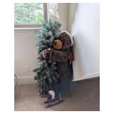 Bear & Cub Hugging Tree