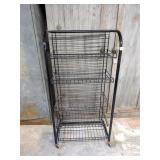 Rolling Wire Display Rack Shelf