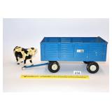 Vintage "The Big Blue" forage wagon & a plastic
