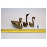 (3) Small Brass Figurines