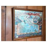 Framed Decor Print; measures approx. 21 1/2 in x