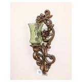 (2) Vintage Wall Candle Sconces; approx. 15 in T;