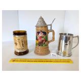 Musical Ceramic Stein, does work & (2) other mugs