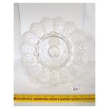 Vintage Clear Glass egg plate      Located in