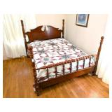 Queen Cherry Bed; mattress given to winning