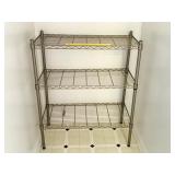 3-Tiered Wire Shelving Unit - Measures Approx.