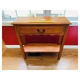 Wooden Hall Table with One Drawer - Measures
