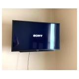 Sony 32 Inch Flat Screen TV with Remote, the Wall