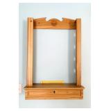 Wooden Gun Rack with Key - Measures Approx. 27W x