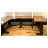 U-Shaped Office Desk Workstation - (3) Individual