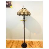Floor Lamp with Stained Glass Shade - Electric -