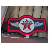 Texaco Wings Light Up Sign -  Measures Approx. 17