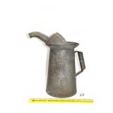 Vintage 1 Gallon Galvanized Oil can