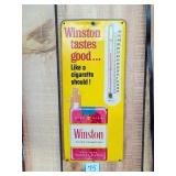 Vintage Embossed Winston Cigarette Thermometer