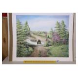 Fred Thrasher Print - Red Bud Lane -   Signed &