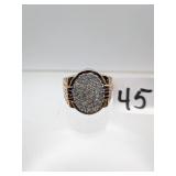 10K Gold & Diamond Cluster Ring -  7.2g Total