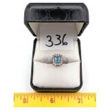 Sterling Silver Ring with Blue Stone