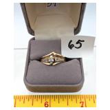 10K Gold & Diamond Bridal Ring Set -  3.2g Total