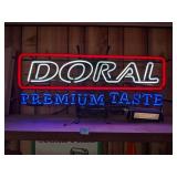 Vintage 1998 Doral Cigarette Neon Sign - Measures
