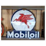 Mobil Oil Pegasus Metal Sign - Measures Approx.