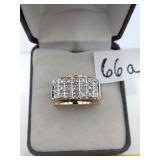 10K Gold & Diamond Ring -  8.2g Total Ring Weight