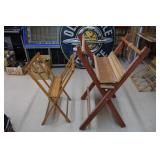 (2) Wooden Print Stands