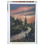 Fred Thrasher Print - Autumn Sunset -  Signed &