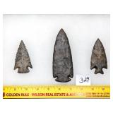(3) Native American Artifacts / Arrowheads in