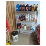 Wire Shelf Unit with Contents of Automotive