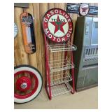 Reproduction Texaco Motor Oil Metal Sign on a