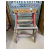 (2) Step Stools, one homemade one a vintage toy