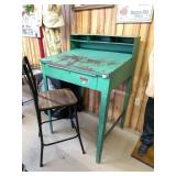 Vintage Sinclair Gas Station Industrial Desk with