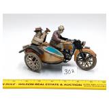 Vintage Paya Toys Wind Up Metal Motorcycle with