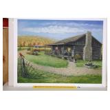 Fred Thrasher Print - Harvest Gathering -  Signed
