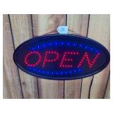 New Light Up OPEN Sign - Measures Approx. 18 1/2