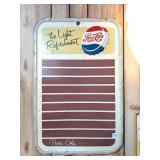 Vintage Pepsi Cola Menu Board Sign - 1950s -